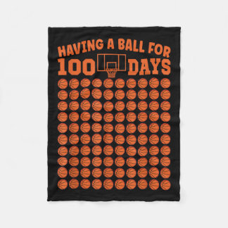 100 dagar skolbasket 100 dagar för pojkar fleecefilt