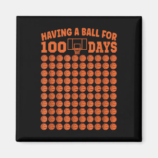 100 dagar skolbasket 100 dagar för pojkar magnet