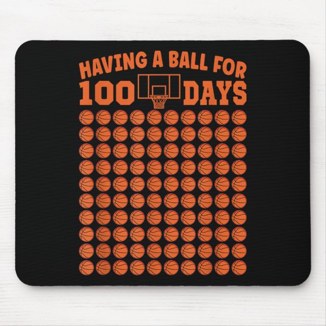 100 dagar skolbasket 100 dagar för pojkar musmatta (Framsidan)