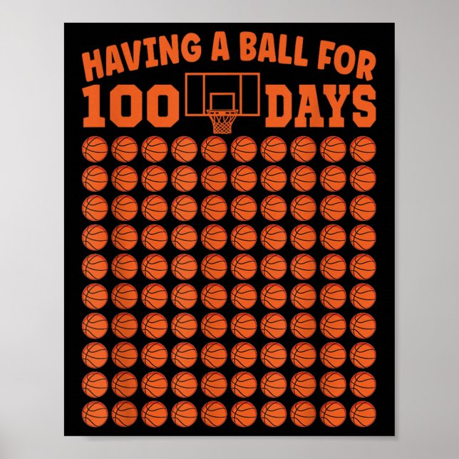 100 dagar skolbasket 100 dagar för pojkar poster (Framsidan)