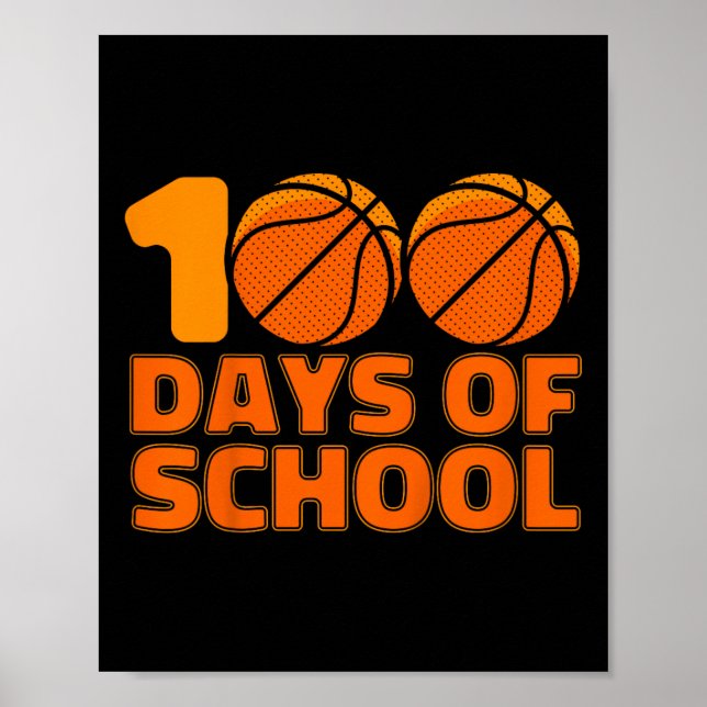 100 dagar skolbasket 100 skoldag poster (Framsidan)