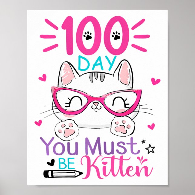 100 dagar skoldag Du måste vara kattunge 100 dagar Poster (Framsidan)