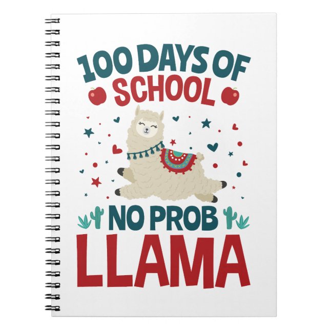 100 dagar skoldag nr Prob Llama Anteckningsbok (Framsidan)