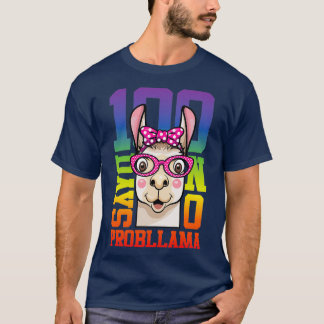 100 dagar skoldag utan Probllama Funny LLama T Shirt