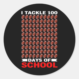 100 dagar skolfotboll 100 dagar Smar Runt Klistermärke