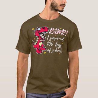 100 dagar skolgåva till dinosauribarn t shirt