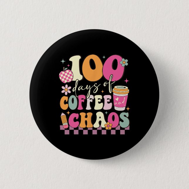 100 dagar skolkaffe Älskare 100 skoldagar Knapp (Framsida)