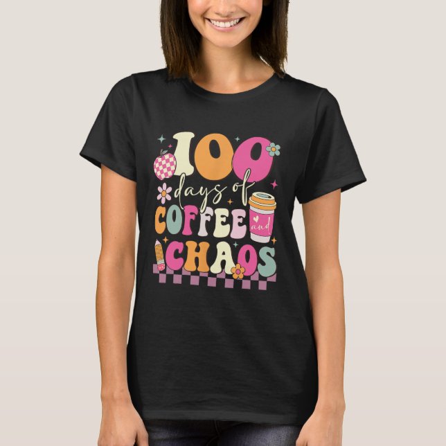 100 dagar skolkaffe Älskare 100 skoldagar T Shirt (Framsida)