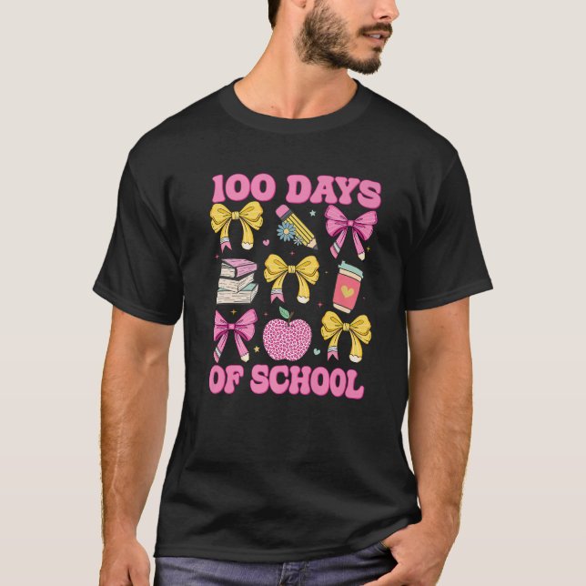 100 dagar skolkokvettek, 100 dagar skoldag t shirt (Framsida)