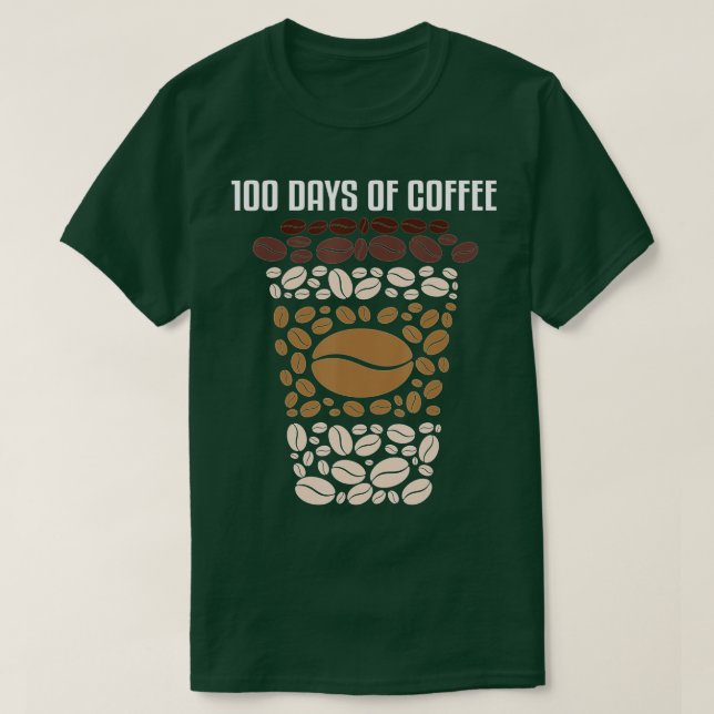 100 dagar skollärarkaffe 100 dagar av detta slag t shirt (Design framsida)