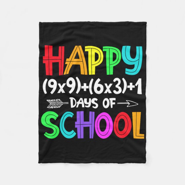 100 dagar skolmatematisk formel för lärarstudier fleecefilt (Framsidan)