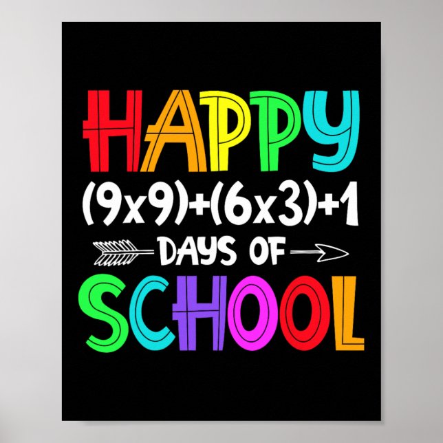 100 dagar skolmatematisk formel för lärarstudier poster (Framsidan)