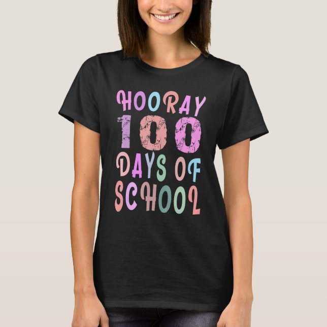 100 dagar skolmatsalar för föräldrar t shirt (Framsida)