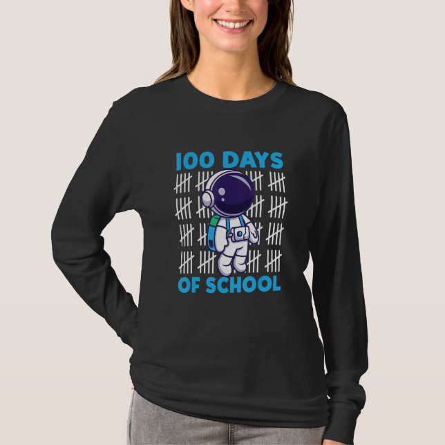 100 dagar skolmatsalaut med ryggsäck SC T Shirt (Framsida)