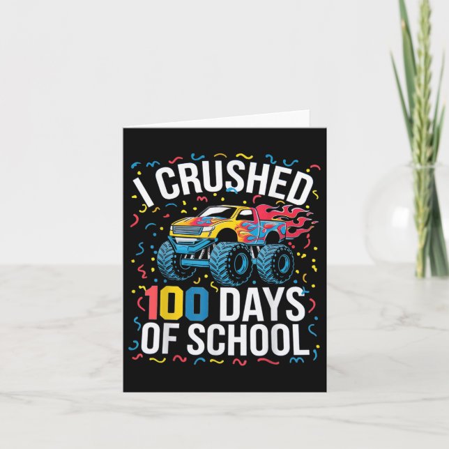 100 dagar skolmonster Lastbil 100 dagar Kort (Framsida)