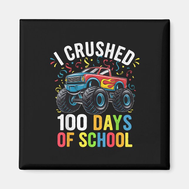 100 dagar skolmonster Lastbil 100 dagar Magnet (Framsidan)