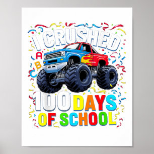 100 dagar skolmonster Lastbil 100 dagar Poster