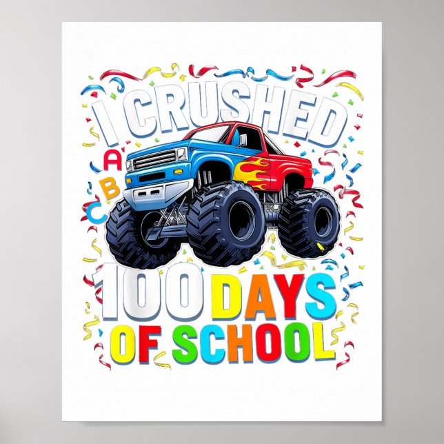 100 dagar skolmonster Lastbil 100 dagar Poster (Framsidan)