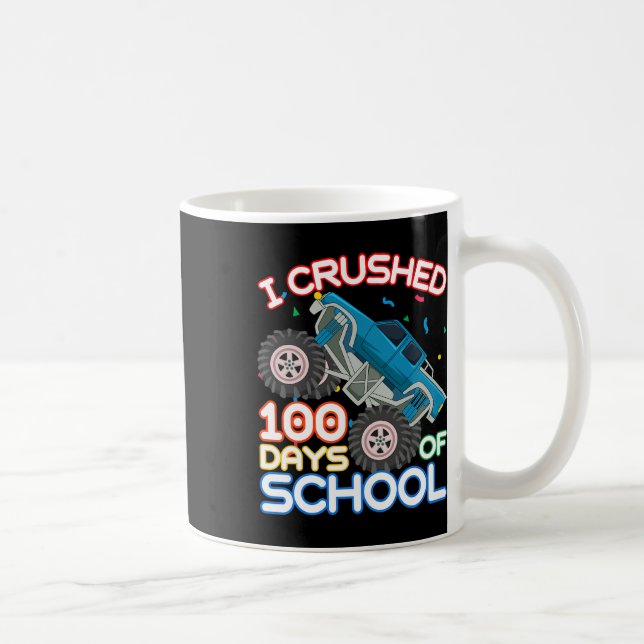100 dagar skolmonster Lastbil 100 Scho-dagen Kaffemugg (Höger)