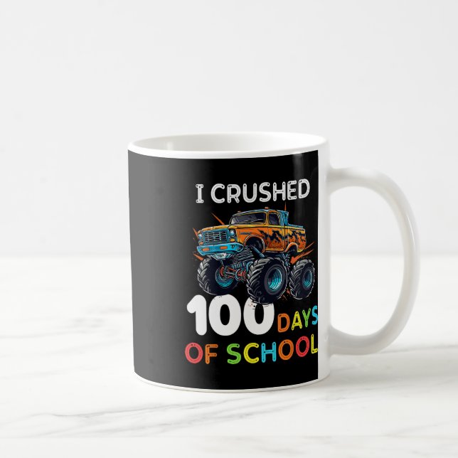 100 dagar skolmonster Lastbil 100 Scho-dagen Kaffemugg (Höger)