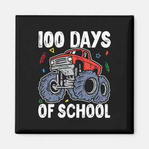 100 dagar skolmonster Lastbil 100 Scho-dagen Magnet