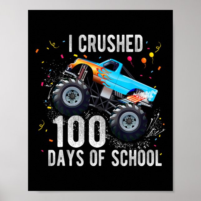 100 dagar skolmonster Lastbil 100 Scho-dagen Poster (Framsidan)