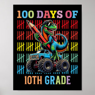 100 dagar skolmonster Lastbil 100 Scho-dagen Poster
