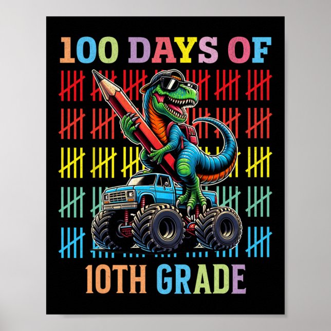 100 dagar skolmonster Lastbil 100 Scho-dagen Poster (Framsidan)