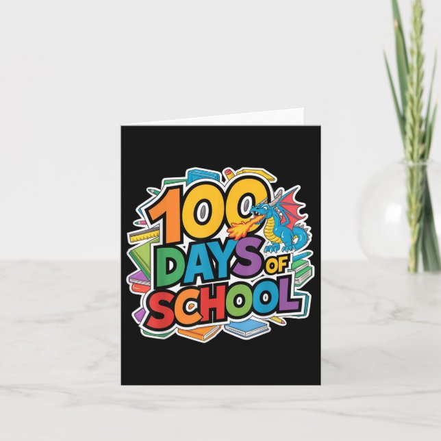 100 dagar skolpedagogisk teeme Kids Lärare Outfi Kort (Framsida)