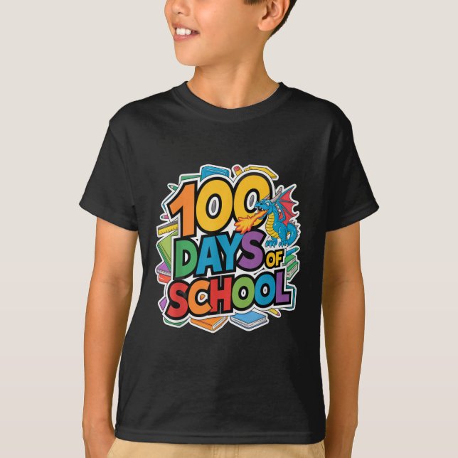 100 dagar skolpedagogisk teeme Kids Lärare Outfi T Shirt (Framsida)