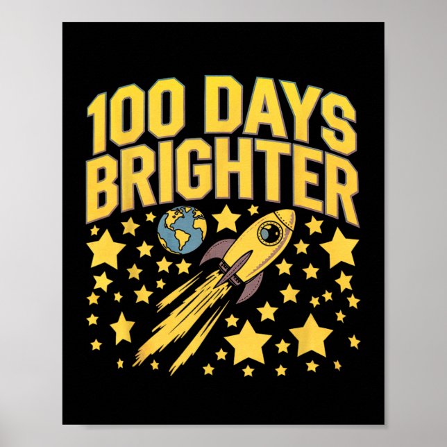 100 dagar Skolstjärnornas raketdag 100 dagar Poster (Framsidan)