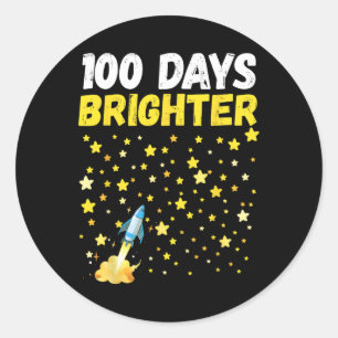 100 dagar Skolstjärnornas raketdag 100 dagar Runt Klistermärke