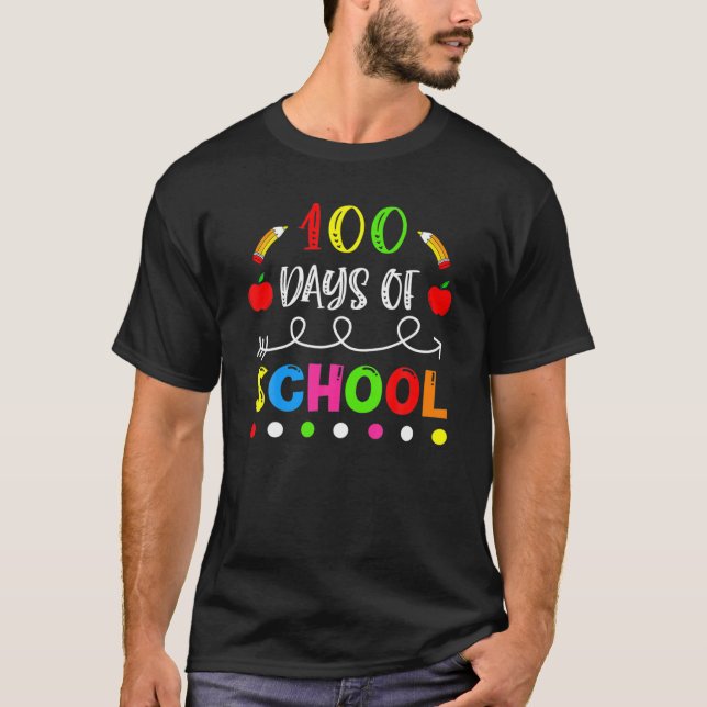 100 dagar skolutrustning i Firande för Vuxna B T Shirt (Framsida)
