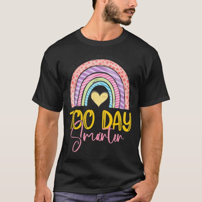 100 dagar Smartare 100 dagar med regnbågsundervisn T Shirt (Framsida)