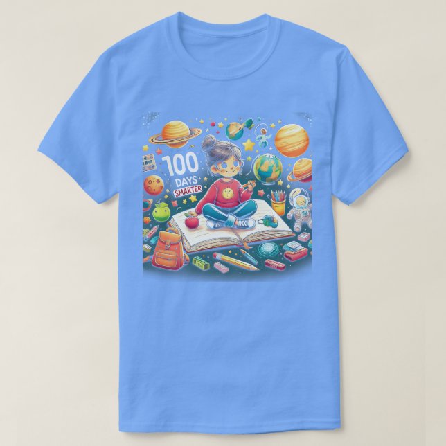 100 dagar Smartare 100-dagarsdag för Astronaut Spa T Shirt (Design framsida)
