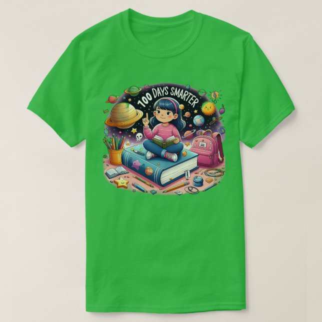 100 dagar Smartare 100-dagarsdag för Astronaut Spa T Shirt (Design framsida)