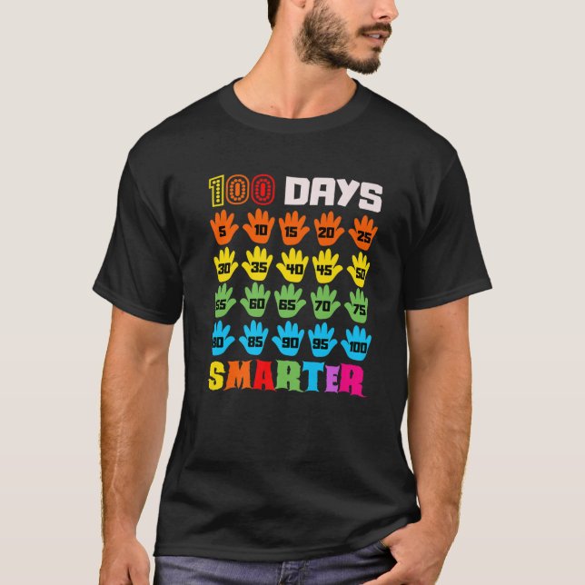 100 dagar Smartare 100-dagarsdag för lärare i skol T Shirt (Framsida)