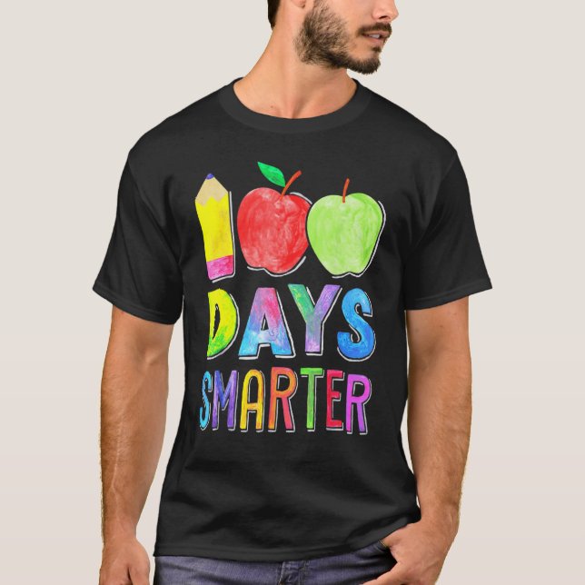100 dagar Smartare 100-dagarsdag för lärare T Shirt (Framsida)