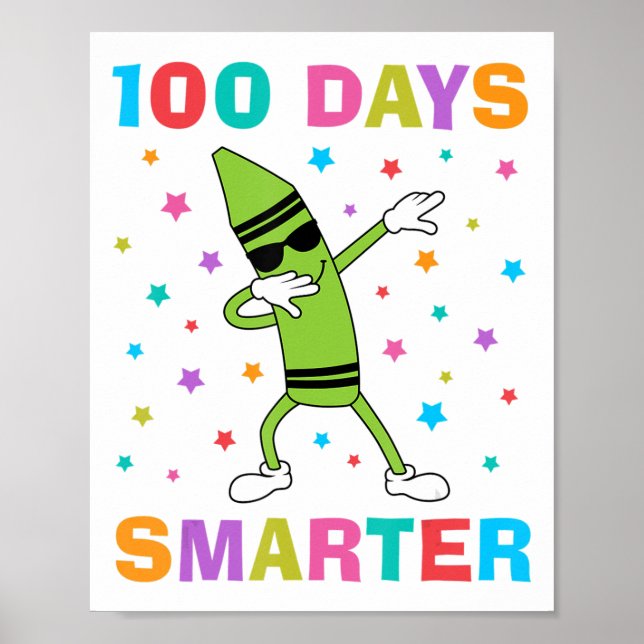 100 dagar Smartare 100-dagarsdag för skolDabbing C Poster (Framsidan)