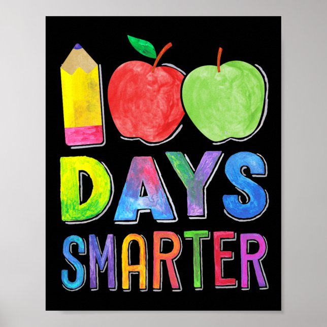 100 dagar Smartare 100-dagarsdag för skollärare Poster (Framsidan)