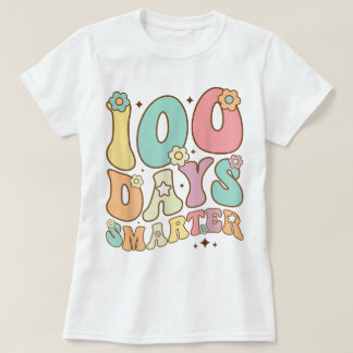 100 dagar smartare 100:e dagens skola lärare flick t shirt
