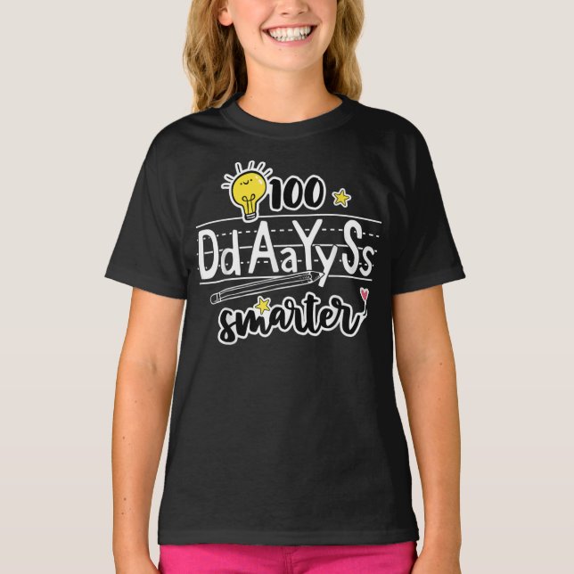 100 dagar smartare 100:e skoldagens outfit t shirt (Framsida)