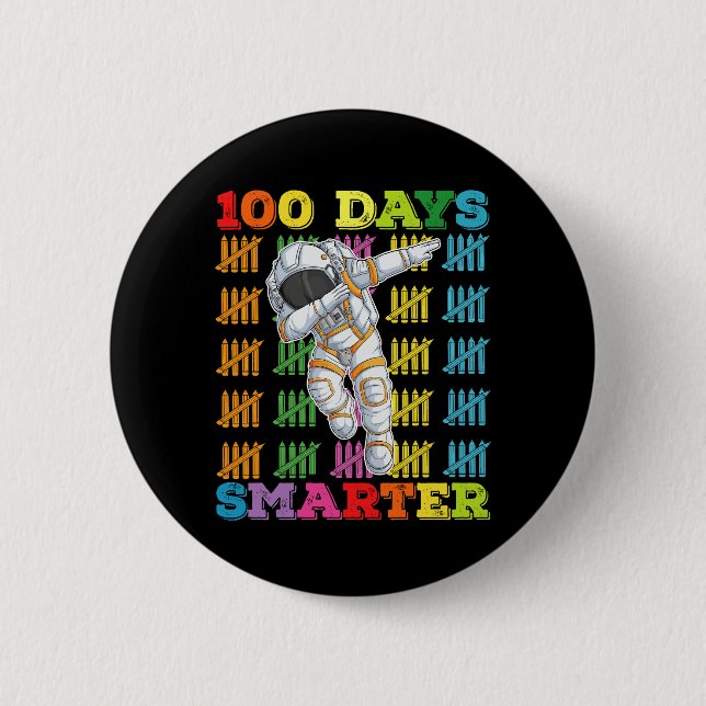 100 dagar smartare astronaut 100:e skoldagen knapp (Framsida)