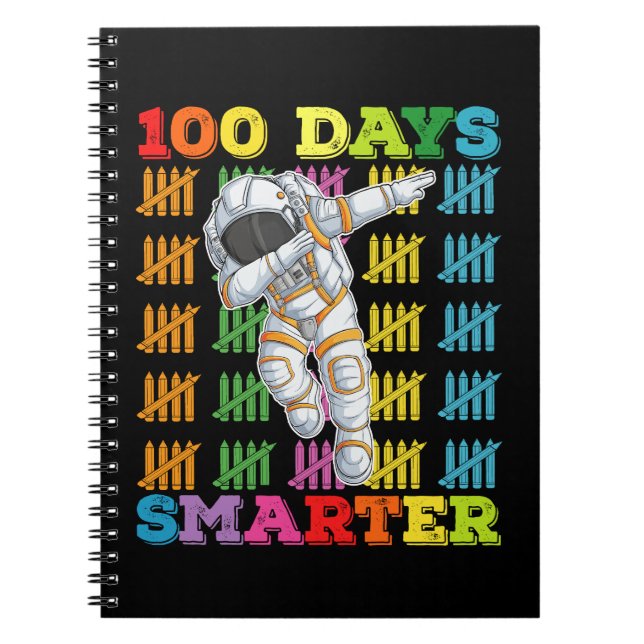 100 dagar smartare astronautdag 100 skoldagar anteckningsbok (Framsidan)