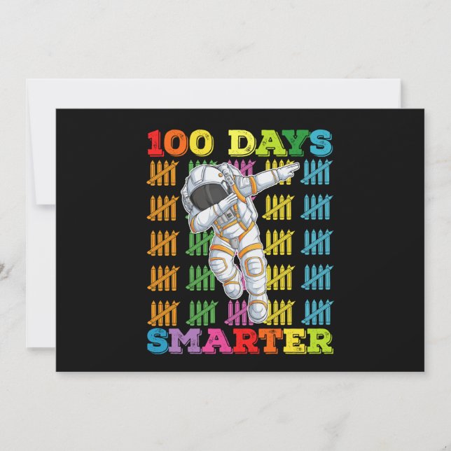 100 dagar smartare astronautdag 100 skoldagar inbjudningar (Framsida)
