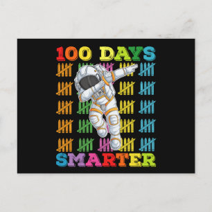 100 dagar smartare astronautdag 100 skoldagar vykort