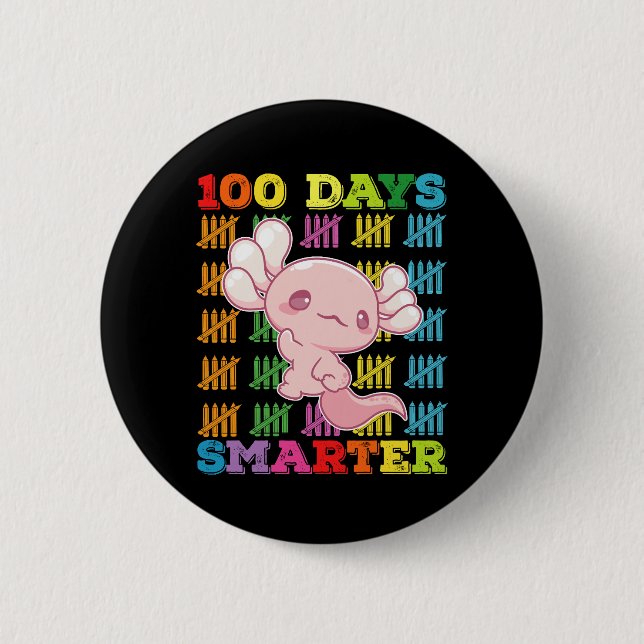 100 dagar Smartare Axolotl 100-dagarsdag i skolan Knapp (Framsida)