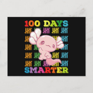 100 dagar Smartare Axolotl 100-dagarsdag i skolan Vykort