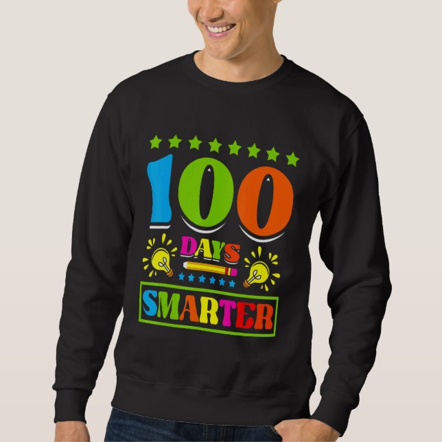 100 dagar smartare barn 100:e skollov studier lång ärmad tröja (Framsida)