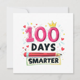 100 dagar Smartare dagar för skollärare Julkort